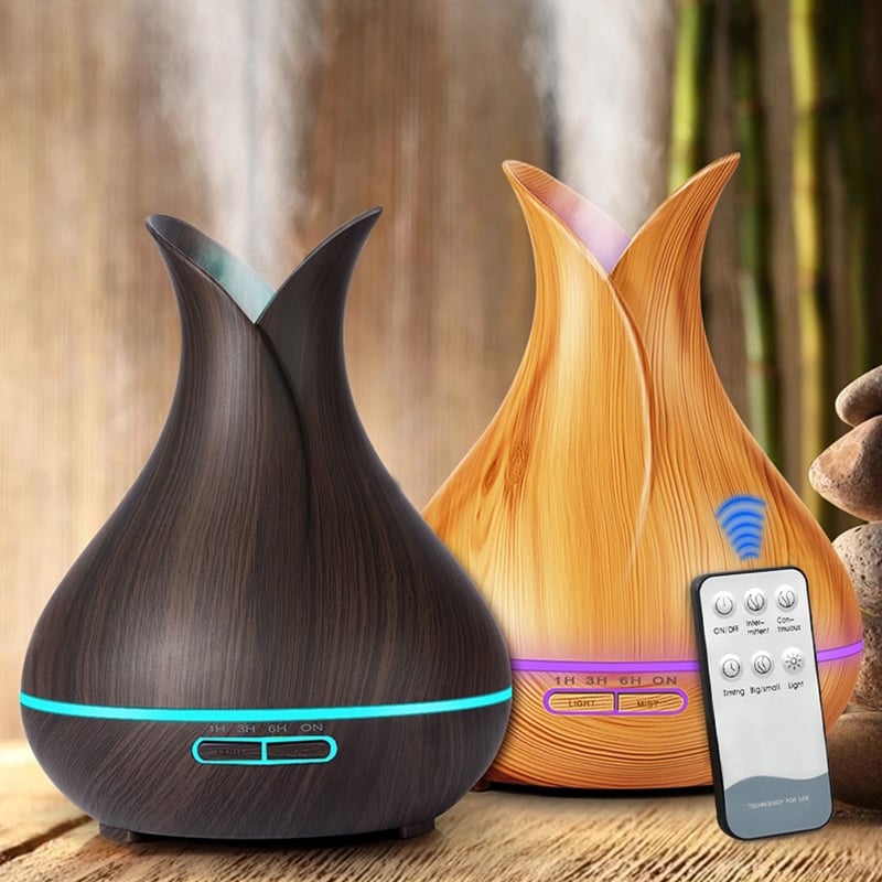 Ultrasonic Essential Oil Diffuser,Aromatherapy Diffuser,Air Humidifier,Wood Grain,Cool Mist Maker,Home Essential,Office Essential,Yoga Accessories,Aroma Diffuser,Auto Shut-Off Function,Large Capacity Diffuser,Ambient Light Feature.