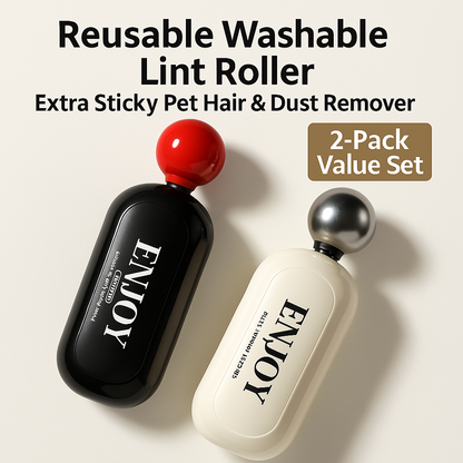 Reusable Washable Lint Roller | Extra Sticky Pet Hair & Dust Remover for Clothes