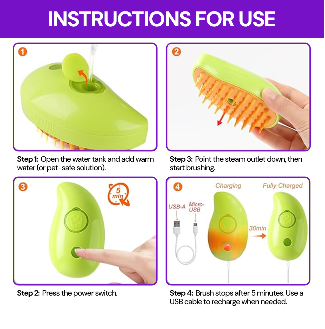 Pet Grooming Brush Electric Spray Water Spray Kitten Pet Comb Soft Silicone Depilation Cats Bath Hair Brush Grooming Supplies