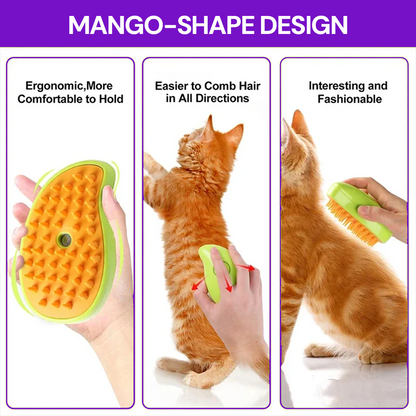 Pet Grooming Brush Electric Spray Water Spray Kitten Pet Comb Soft Silicone Depilation Cats Bath Hair Brush Grooming Supplies