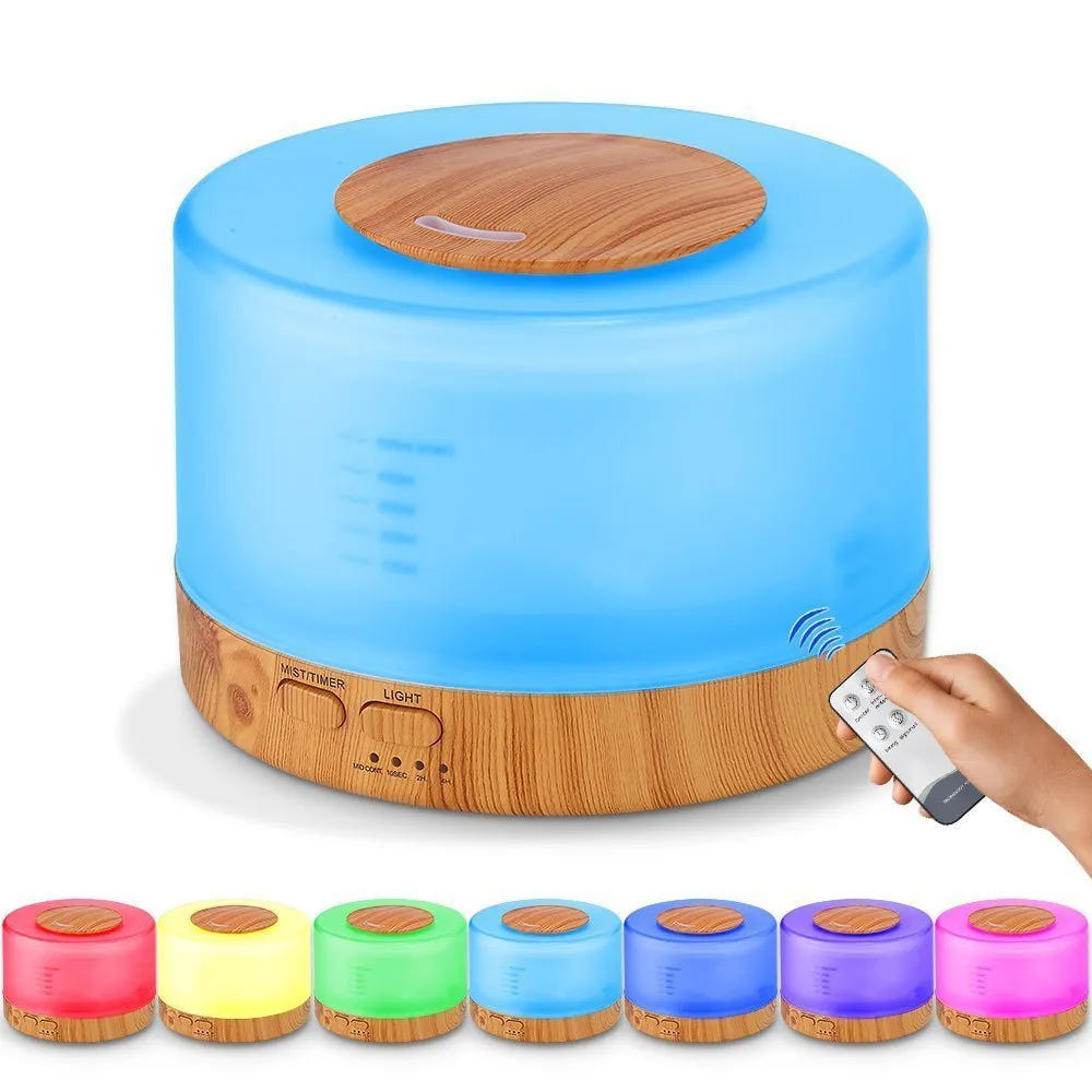2-in-1 Essential Oil Diffuser & Sound Machine - Ultrasonic Aromatherapy Humidifier with Natural Sound Music and Warm Night Light - BPA-free & Auto-Shutoff