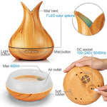 550ML Ultrasonic Essential Oil Diffuser - Wood Grain Air Humidifier & Aromatherapy Diffuser with Auto Shut-Off Function for Home, Office, Yoga Room