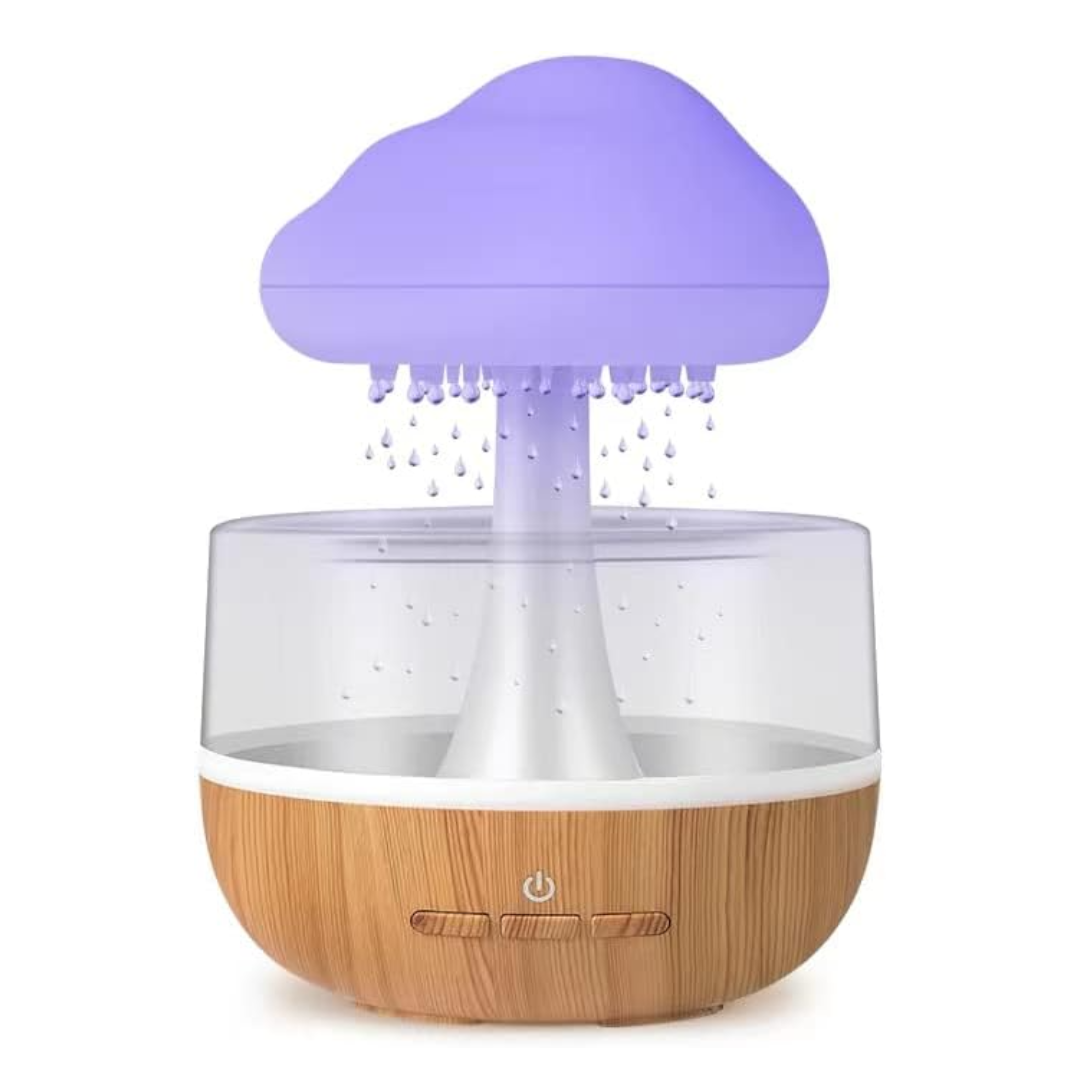 Rain Cloud Humidifier & Aromatherapy Oil Diffuser: Enhanced Sleep and Stress Relief, Modern Design -LuaPer