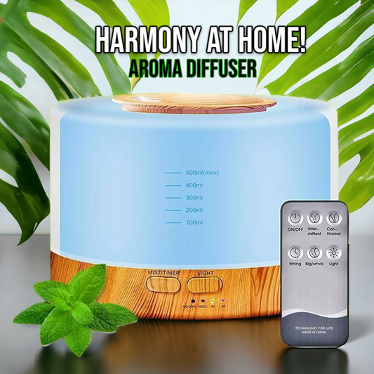 2-in-1 Essential Oil Diffuser & Sound Machine - Ultrasonic Aromatherapy Humidifier with Natural Sound Music and Warm Night Light - BPA-free & Auto-Shutoff