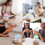 Rain Cloud Humidifier & Aromatherapy Oil Diffuser: Enhanced Sleep and Stress Relief, Modern Design -LuaPer