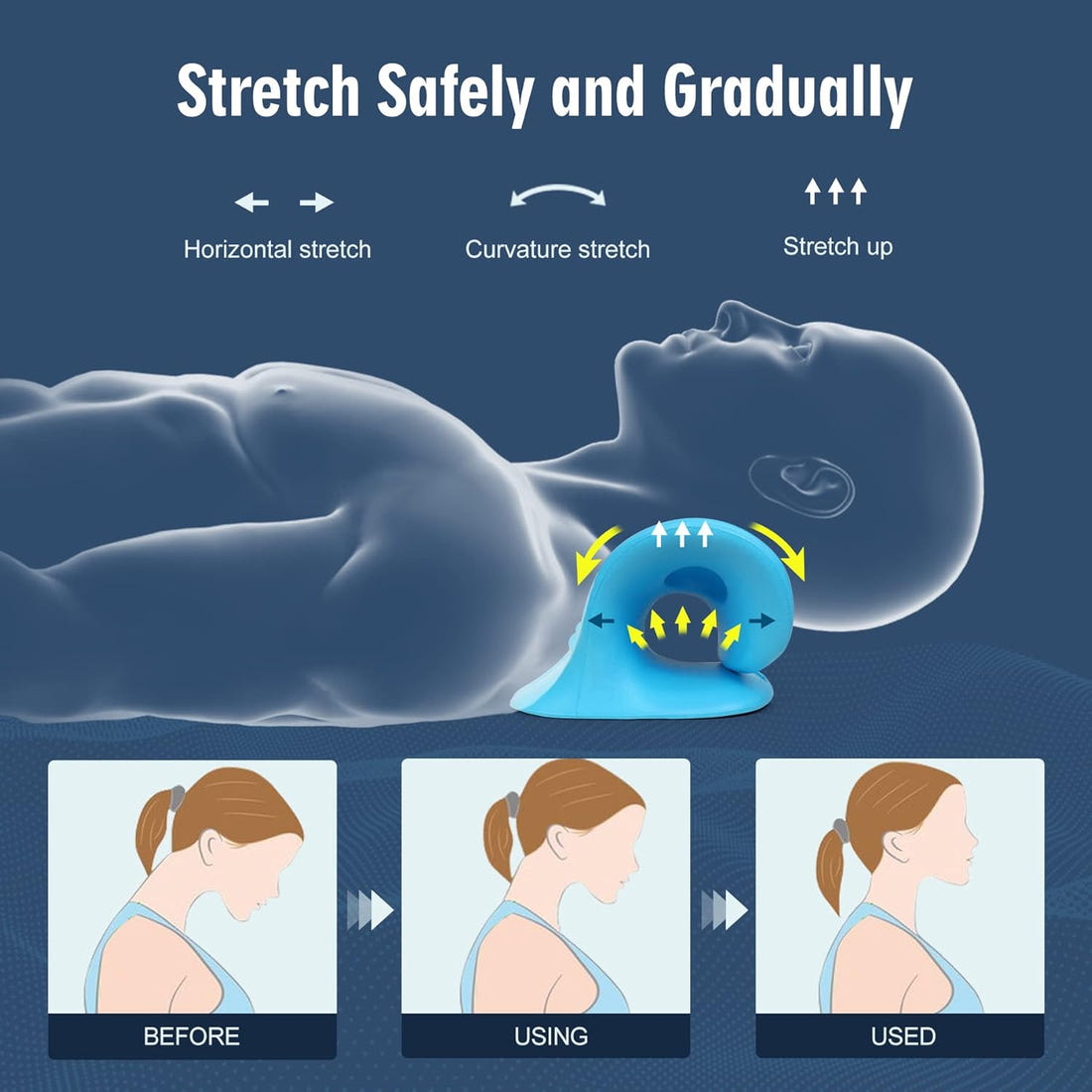 Cervical Traction Neck & Shoulder Relaxer | Relief in 10 Min | Improve Posture