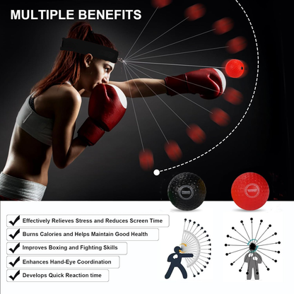 Boxing Reflex Ball & Headband | Improve Punching Speed & Hand-Eye Coordination