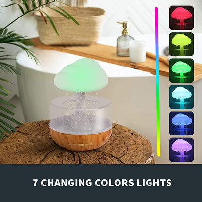 Rain Cloud Humidifier & Aromatherapy Oil Diffuser: Enhanced Sleep and Stress Relief, Modern Design -LuaPer