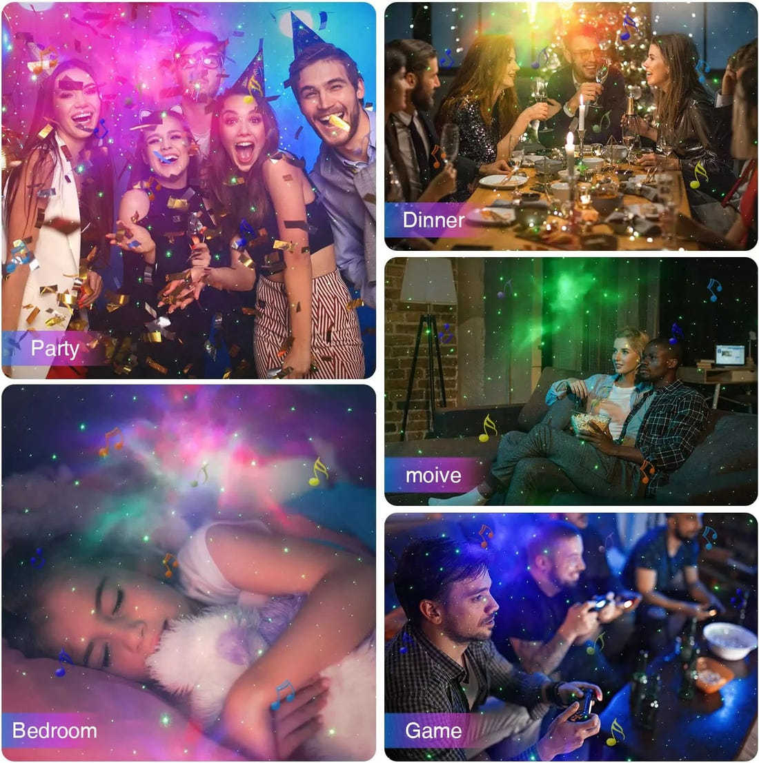 Astronaut Starry Sky Projector Lamp: Rechargeable Galaxy Light with Custom Atmospheres | LuaPer