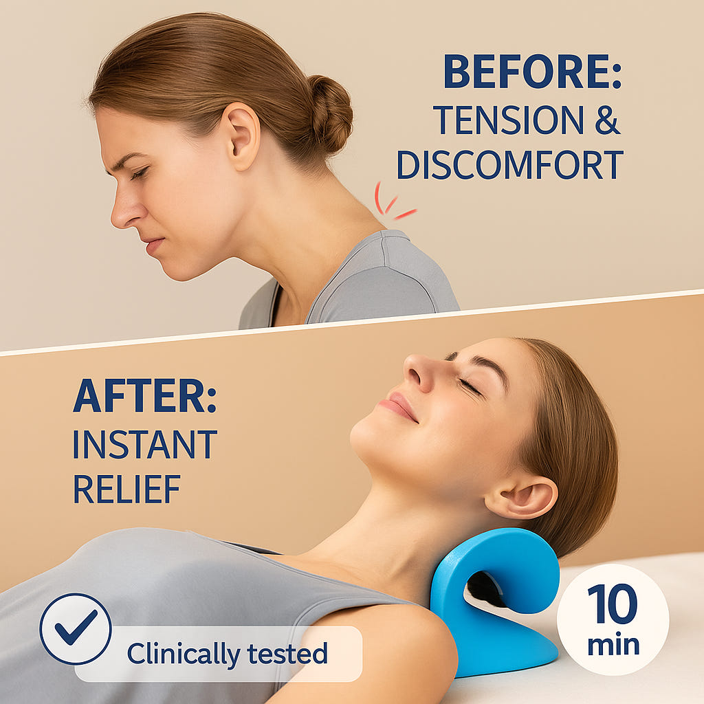 Cervical Traction Neck & Shoulder Relaxer | Relief in 10 Min | Improve Posture