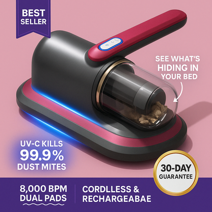LuaPer SleepVac UV Dust Mite Vacuum | Cordless Allergen-Free Sleep Solution