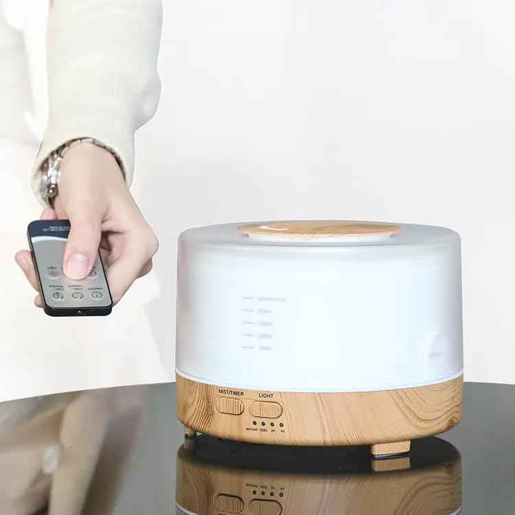2-in-1 Essential Oil Diffuser & Sound Machine - Ultrasonic Aromatherapy Humidifier with Natural Sound Music and Warm Night Light - BPA-free & Auto-Shutoff