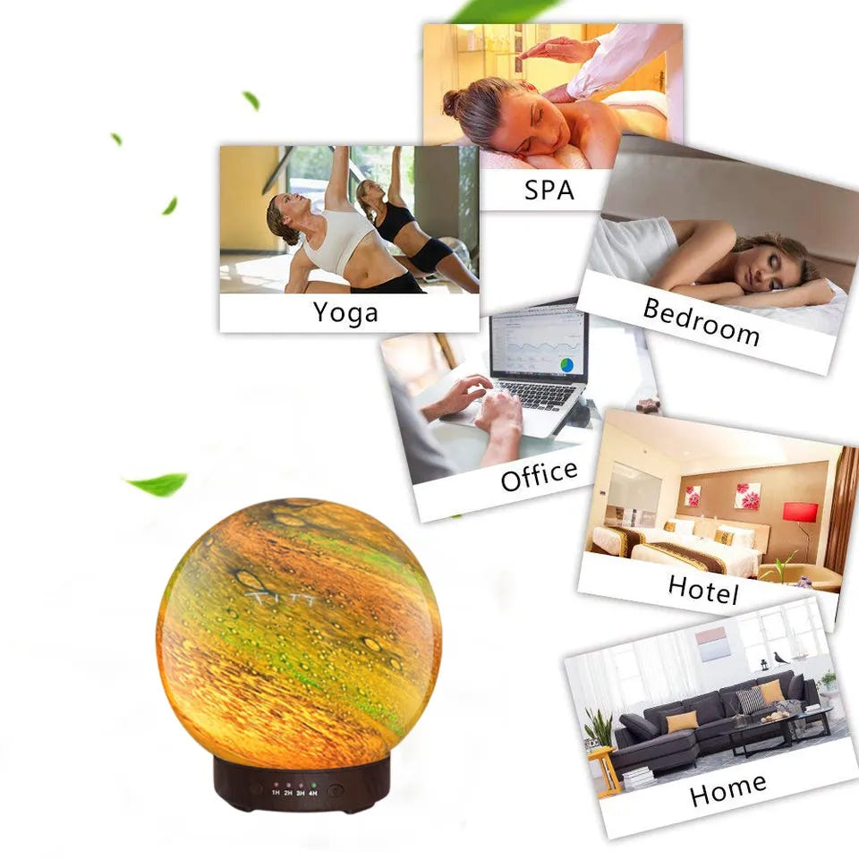 3D-Printed Earth Design Cool Mist LED Humidifier & Aroma Diffuser - Ultimate Home Comfort
