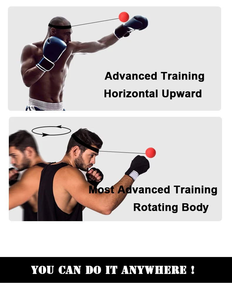 Boxing Reflex Ball & Headband | Improve Punching Speed & Hand-Eye Coordination