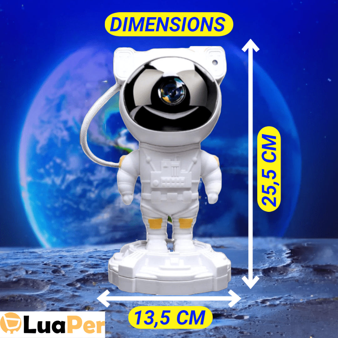 Astronaut Starry Sky Projector Lamp: Rechargeable Galaxy Light with Custom Atmospheres | LuaPer