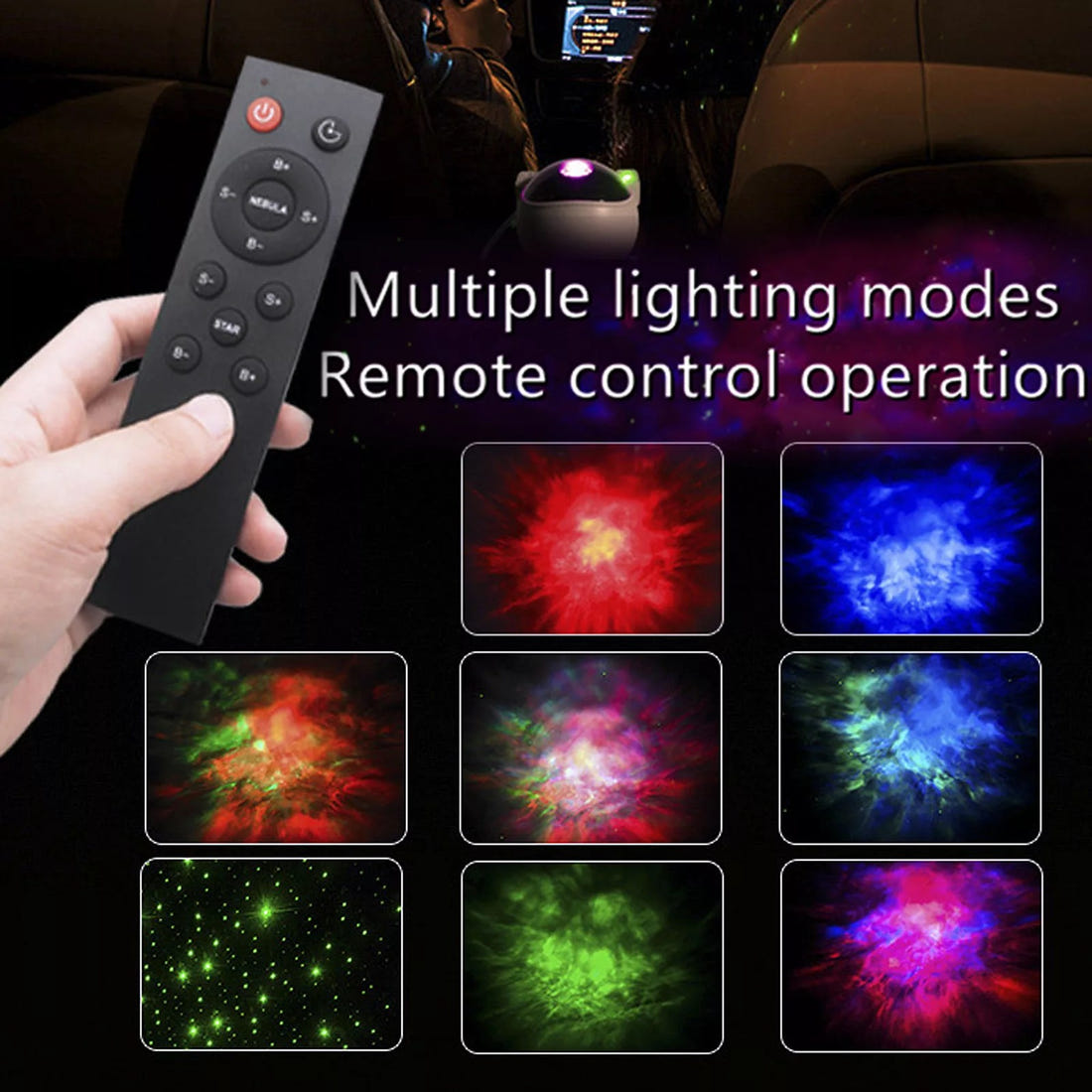Astronaut Starry Sky Projector Lamp: Rechargeable Galaxy Light with Custom Atmospheres | LuaPer