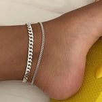 7pc/set Bohemian Rice Beads Starfish Pendant Anklet Set Fashion Summer Beach Sea Shell Multilayer Ankle Bracelet On Foot Jewelry