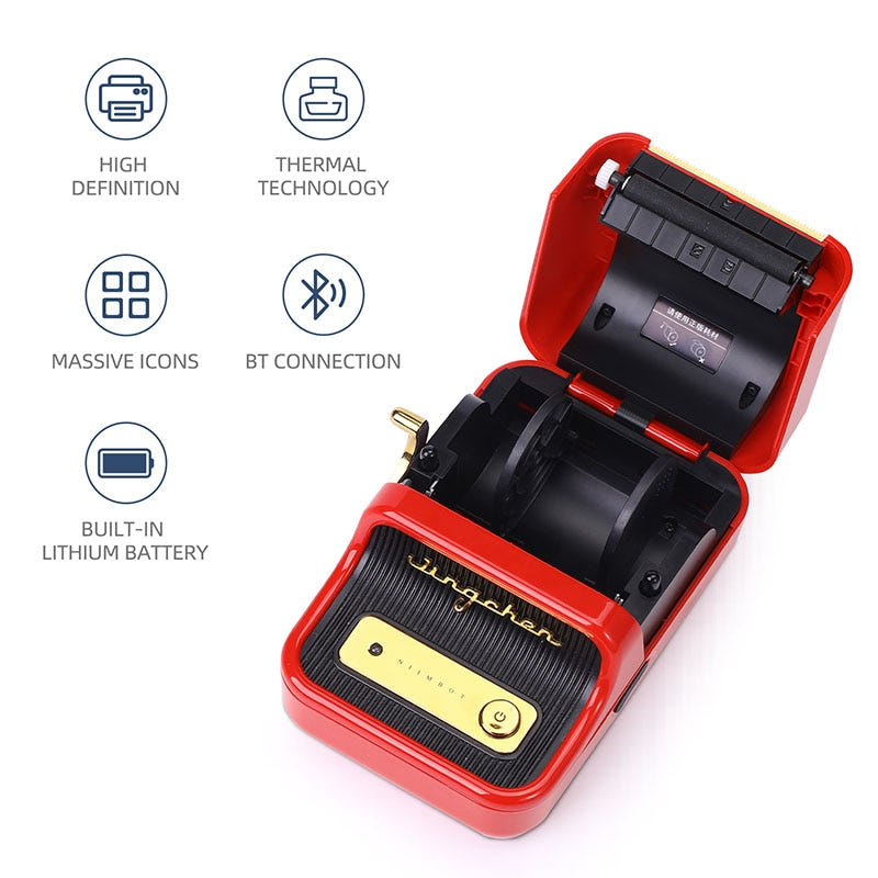 Eco-Friendly Thermal Barcode Label Maker with Bluetooth Connectivity