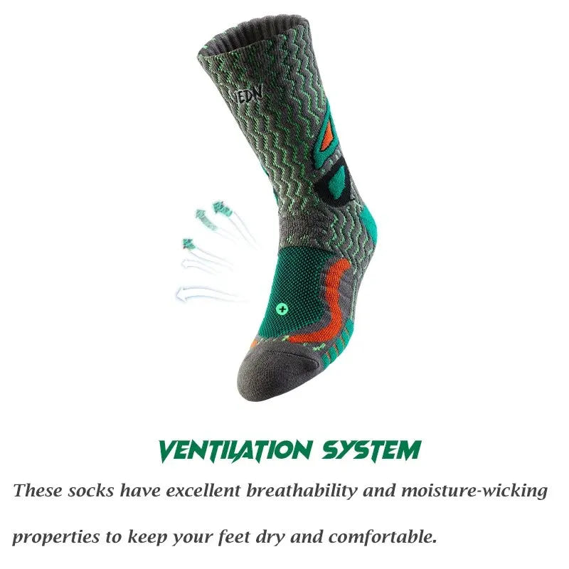 Towel Bottom Sport Socks for Men 9-12 Breathable Non Slip High Cut Basketball Socks Moisture Absorption Socks