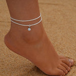 7pc/set Bohemian Rice Beads Starfish Pendant Anklet Set Fashion Summer Beach Sea Shell Multilayer Ankle Bracelet On Foot Jewelry