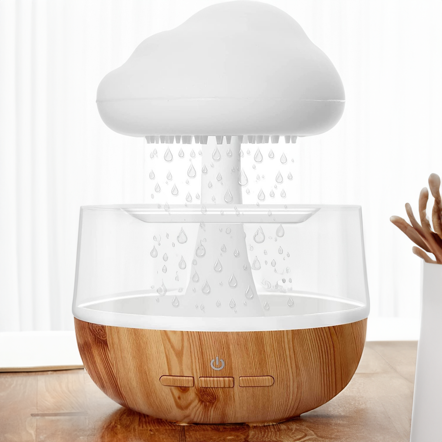 Rain Cloud Humidifier & Aromatherapy Oil Diffuser: Enhanced Sleep and Stress Relief, Modern Design -LuaPer