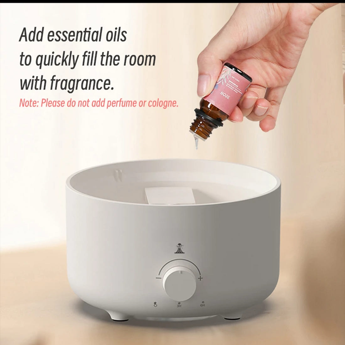 Flame Air Diffuser Volcano - Ultrasonic Oil Aroma Diffuser, 560ml Large Capacity, Auto Shut-off Protection, Ideal for Home, Office, Yoga or Gym - V21-B