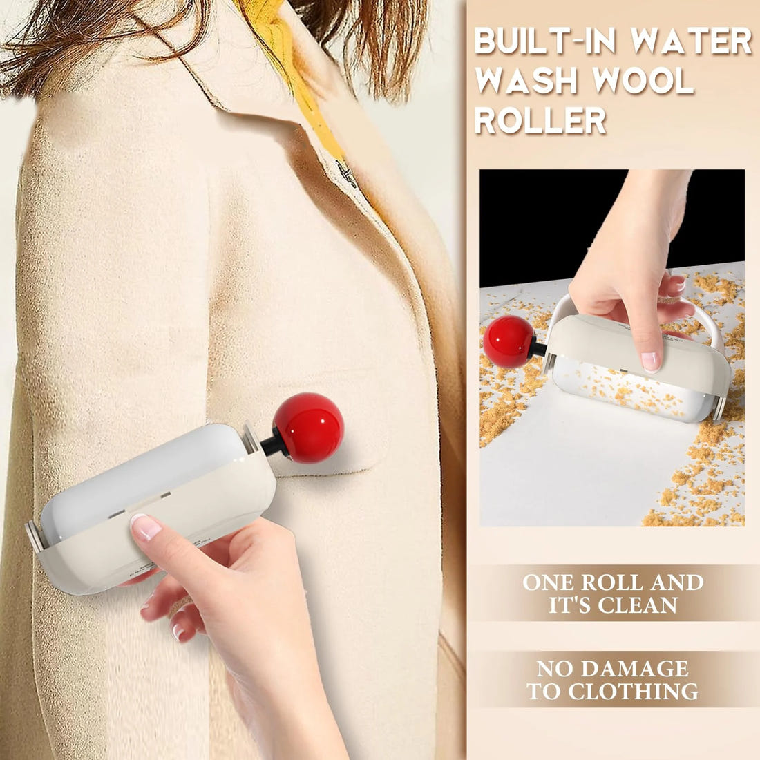 Reusable Washable Lint Roller | Extra Sticky Pet Hair & Dust Remover for Clothes
