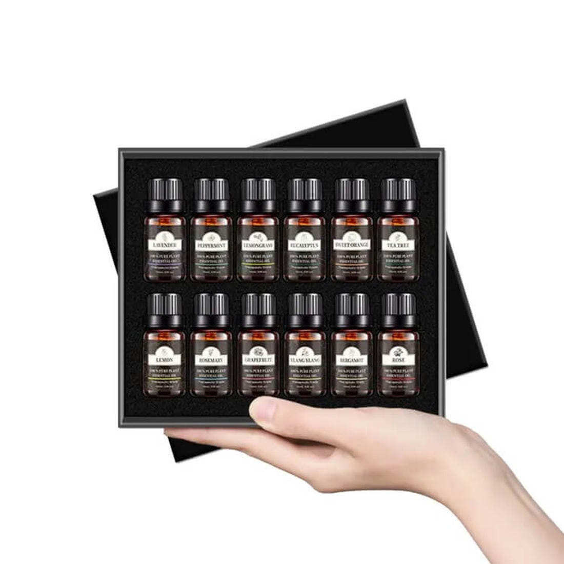 100% Pure Plants Fragrance Essential Oil Set 10ml Aromatherapy Diffusers 12 Bottles Natural Essential Oil