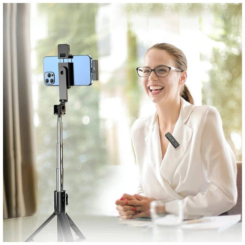 2023 Wireless Dual Lavalier Microphone Set with USB & Charging Case - Intelligent Noise Reduction, Android & Type-C Compatible