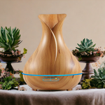 550ML Ultrasonic Essential Oil Diffuser - Wood Grain Air Humidifier & Aromatherapy Diffuser with Auto Shut-Off Function for Home, Office, Yoga Room